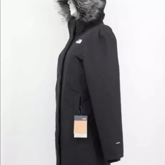 π North Face ARCTIC PARKA Down Black Removable Fur Hood Wind Water Proof 1X NWT - Picture 7 of 15